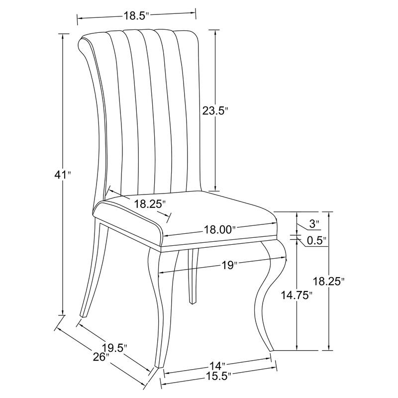 Betty Velvet Upholstered Dining Chair (Set of 4)