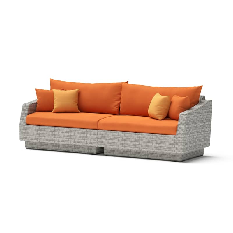 Cannes 8 Piece Sunbrella Outdoor Patio Motion Fire Set