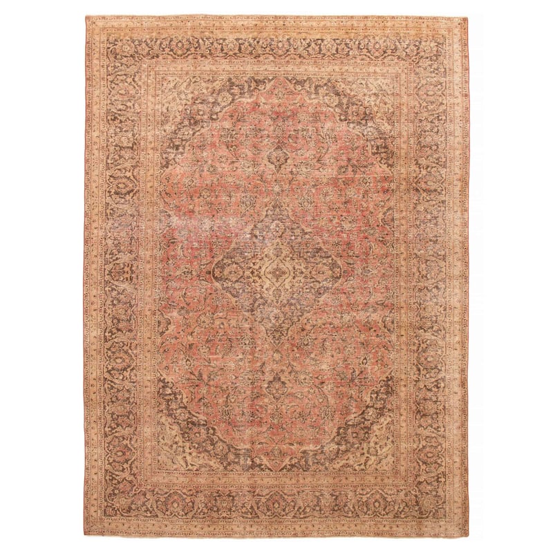 ECARPETGALLERY Hand-knotted Antalya Vintage Red Wool Rug - 9'5 x 13'2 - Red - 9'5 x 13'2