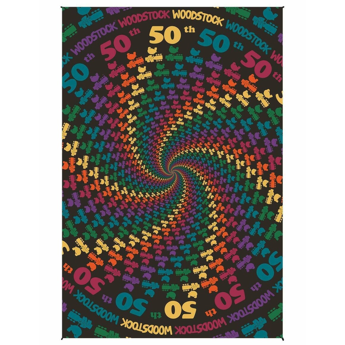 Shop Woodstock Music Festival Spiral 50th Anniversary Tapestry