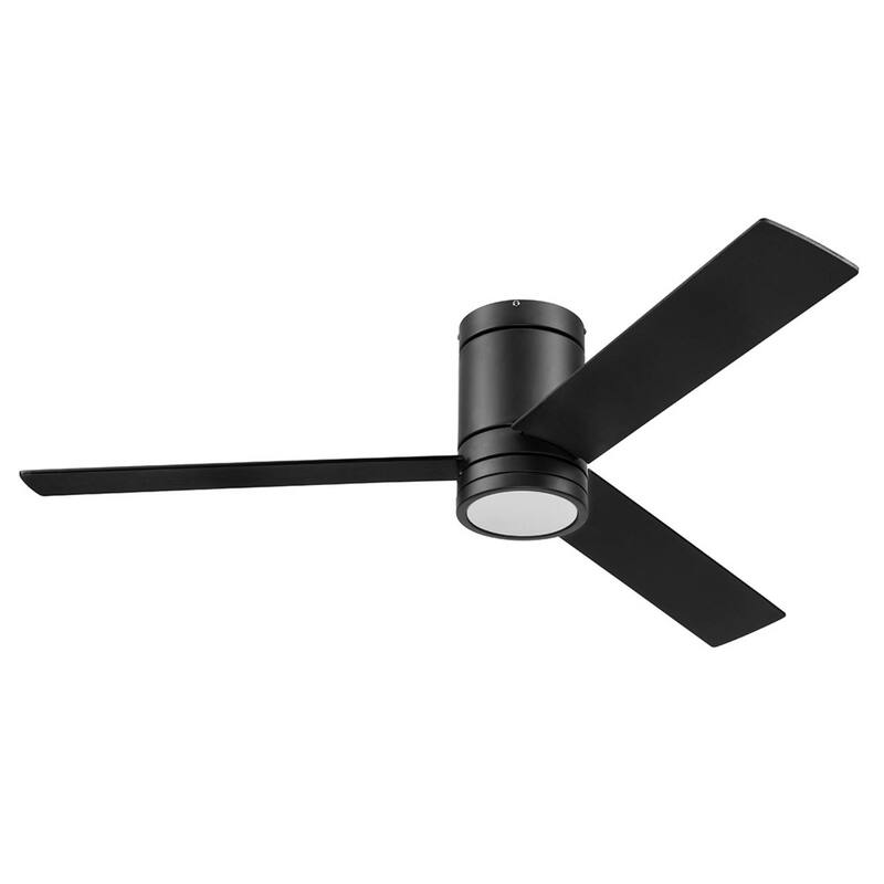 52" Prominence Home Espy Matte Black Indoor LED Ceiling Fan with Light, Remote Control