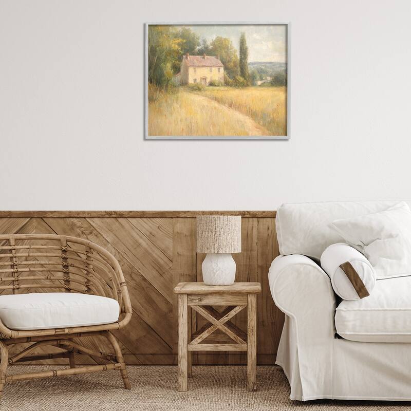 Stupell Hide Away Cottage House Framed Giclee Art Design By Petal Prints Design