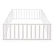 preview thumbnail 17 of 38, Minimal Design Full Size Floor Bed with Safety Fence & Privacy Door