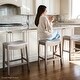 preview thumbnail 20 of 98, Maven Lane 31" Adrien Saddle Kitchen Bar Height Stool - N/A