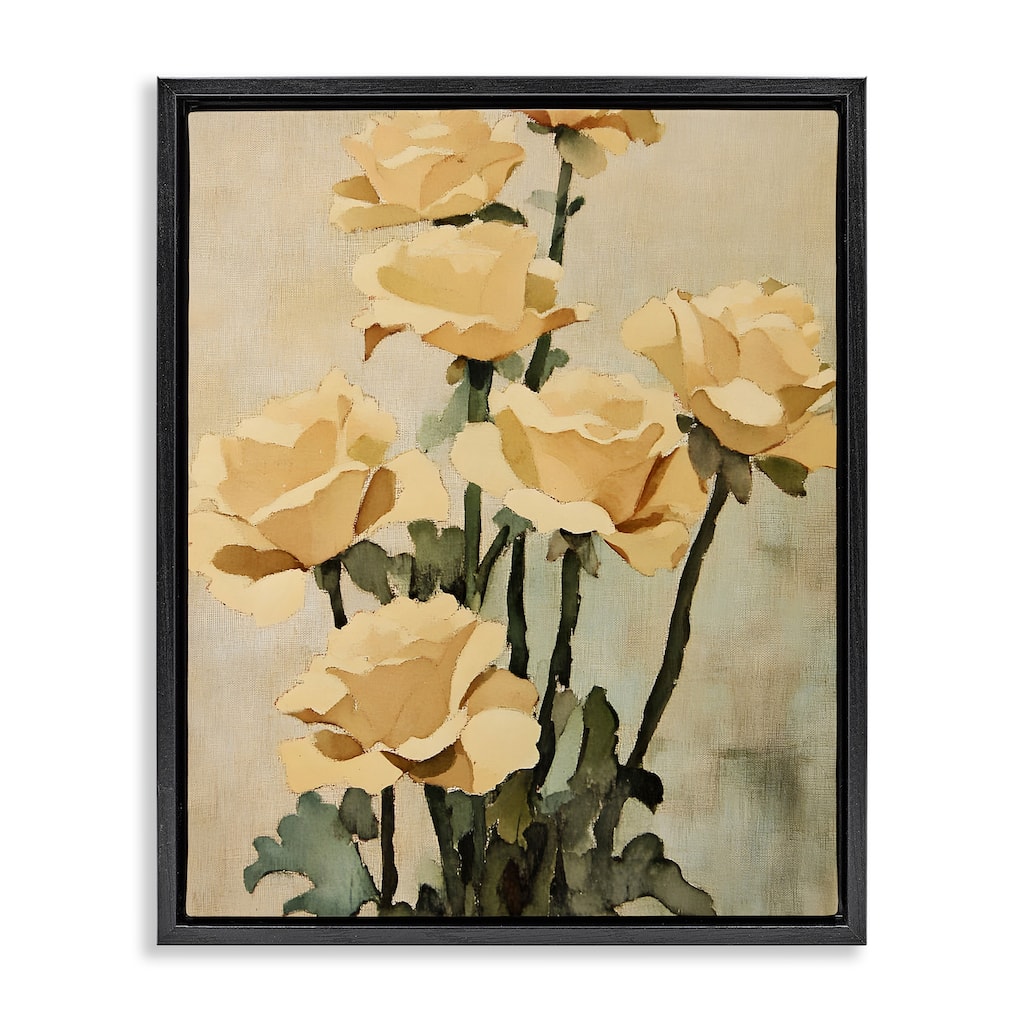 Stupell Vintage Roses Bundle Framed Floater Canvas Wall Art Design By Franklyn Gregory