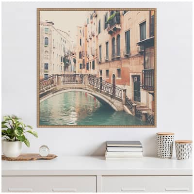 Kate and Laurel Sylvie Wandering The Streets of Venice Framed Canvas by Laura Evans