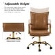 preview thumbnail 12 of 14, Zarina Modern Faux Leather Swivel Office Chair Desk Chair with Wheels Height-adjustable by HULALA HOME