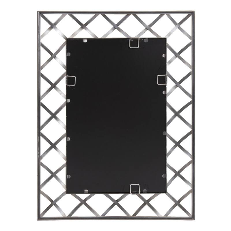 Allan Andrews Rectangular Wall Mirror with Lattice Iron Frame - 32"H x 24"W