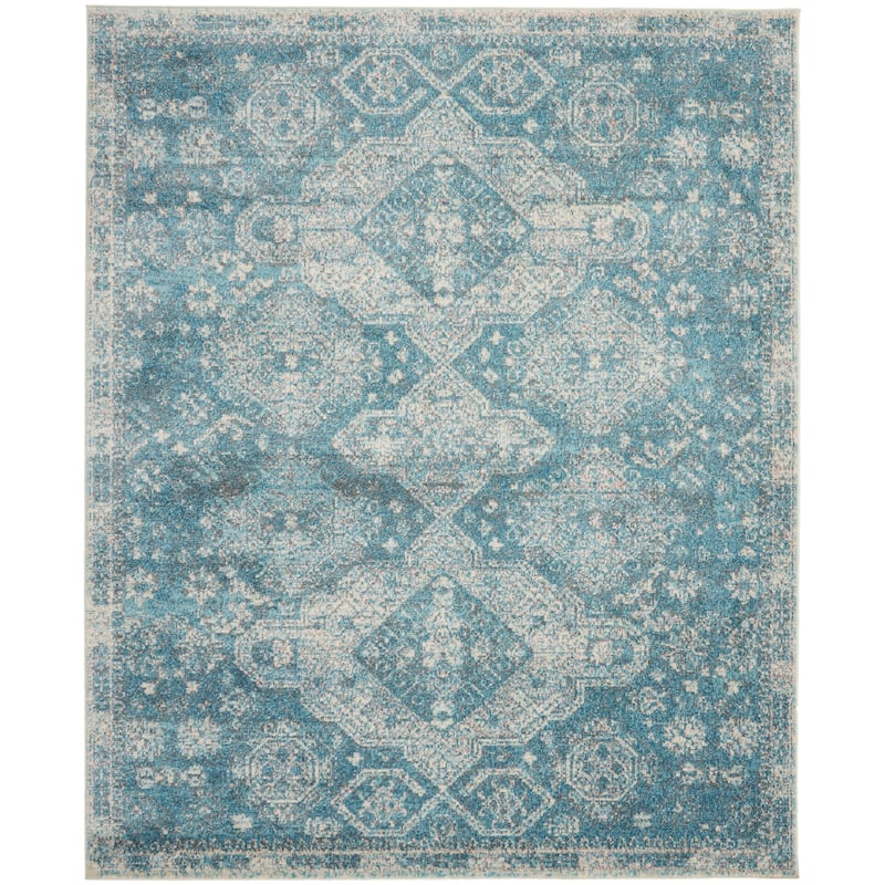 Nourison Tranquil Vintage French Country Contemporary Geometric Area Rug