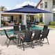 Option Set of 11 - Grey Table with Navy Blue Umbrella
