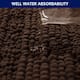 Subrtex Non-slip Bathroom Rug Chenille Soft Striped Plush Bath Mat