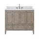 preview thumbnail 16 of 68, Avanity Everette Bath Vanity with Carrara White Natural Marble Top 43" Single Sink - Gray Oak