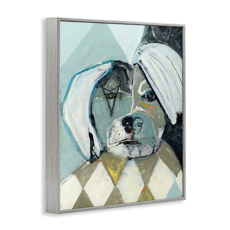 Stupell Abstract Dog Face Portrait Framed Giclee Art Design By Stacy Milrany