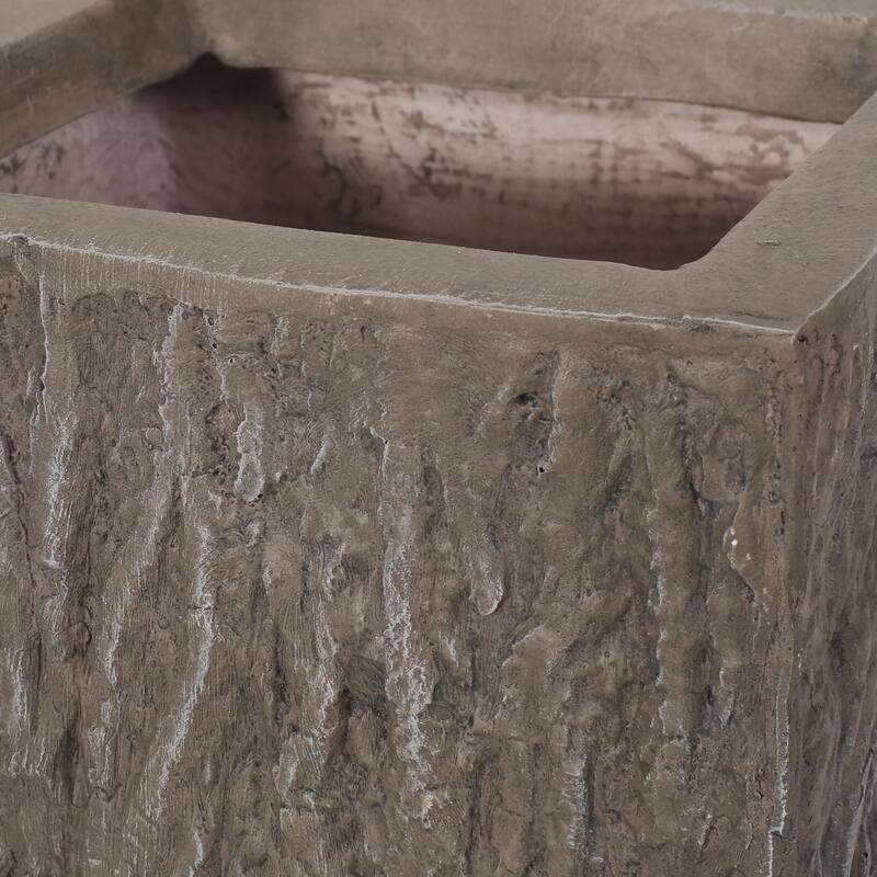 Littell Outdoor Cast Stone Planter by Christopher Knight Home