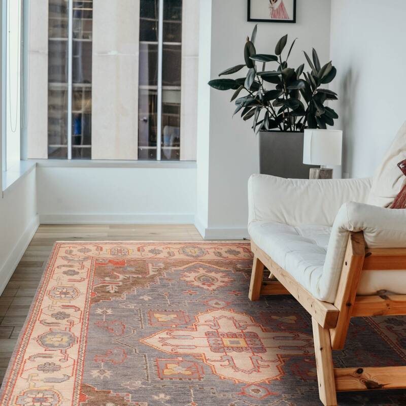 ECARPETGALLERY Hand-knotted Jules Serapi Grey Wool Rug - 8'2 x 10'0