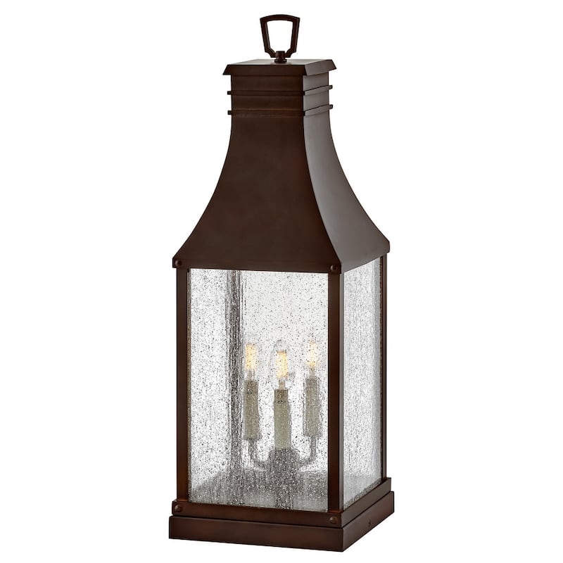 Hinkley Lighting 17467-LV Beacon Hill 12v 10.5w 3 Light 27" Tall Pier - Blackened Copper