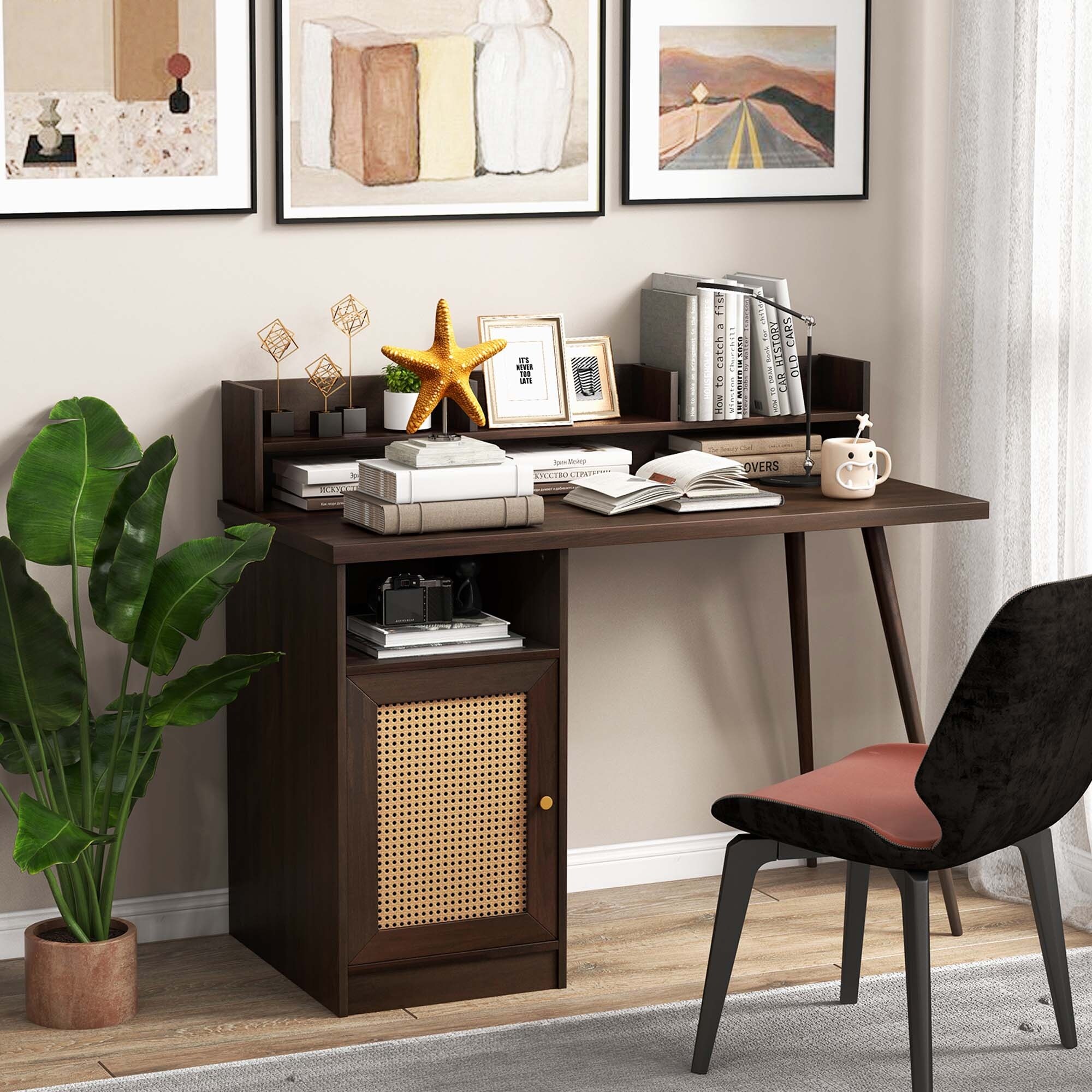 48 computer sales desk with hutch