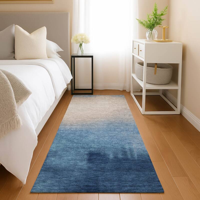 Machine Washable Indoor/ Outdoor Modern Dawn Chantille Rug