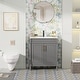 preview thumbnail 18 of 45, 24"/30"/36" Retro Bathroom Vanity W/ Drop in Sink Combo Cabinet Set Grey - 30"