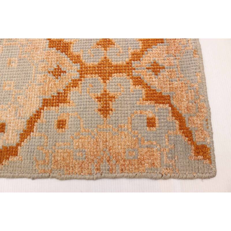 ECARPETGALLERY Hand-knotted Tangier Light Blue Silk, Wool Rug - 5'2 x 7'6