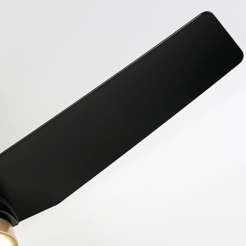 42" 3-Blade Modern Black & Gold Ceiling Fan with LED Light