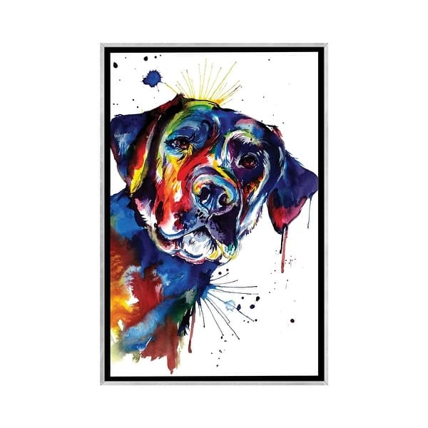 slide 2 of 11, iCanvas "Black Lab" by Weekday Best Framed Silver - 40x26