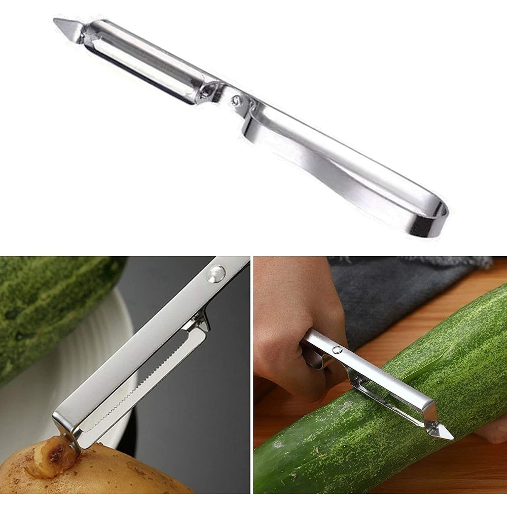 2 in 1 Stainless Steel 5 Blade Vegetable Cutter with Peeler, Chilly,Onion  Cutter With Lock System/Plastic Vegetable and Fruit Cutter ,Valentine Day
