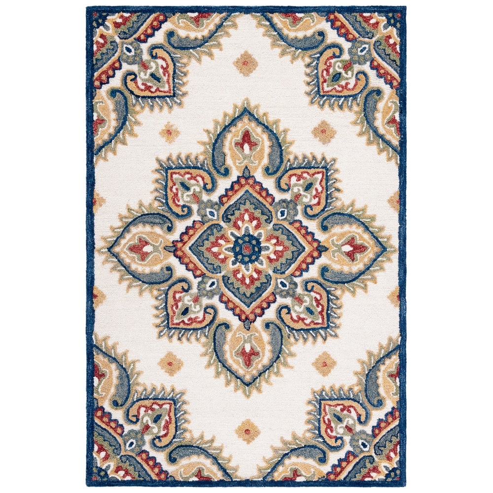 SAFAVIEH Handmade Blossom Annemarijn Medallion Wool Rug