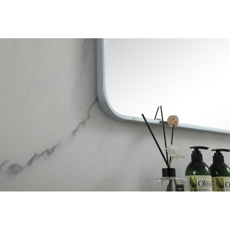 Indigo Home Soft corner metal square mirror 48x48 inch