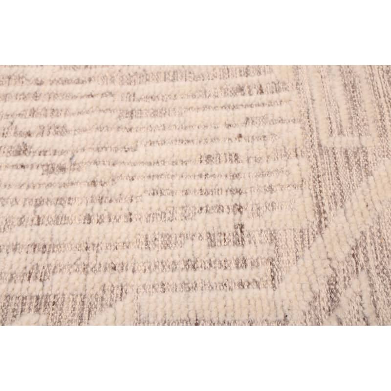 ECARPETGALLERY Hand-knotted Looma Cream Wool Rug - 7'10 x 9'10