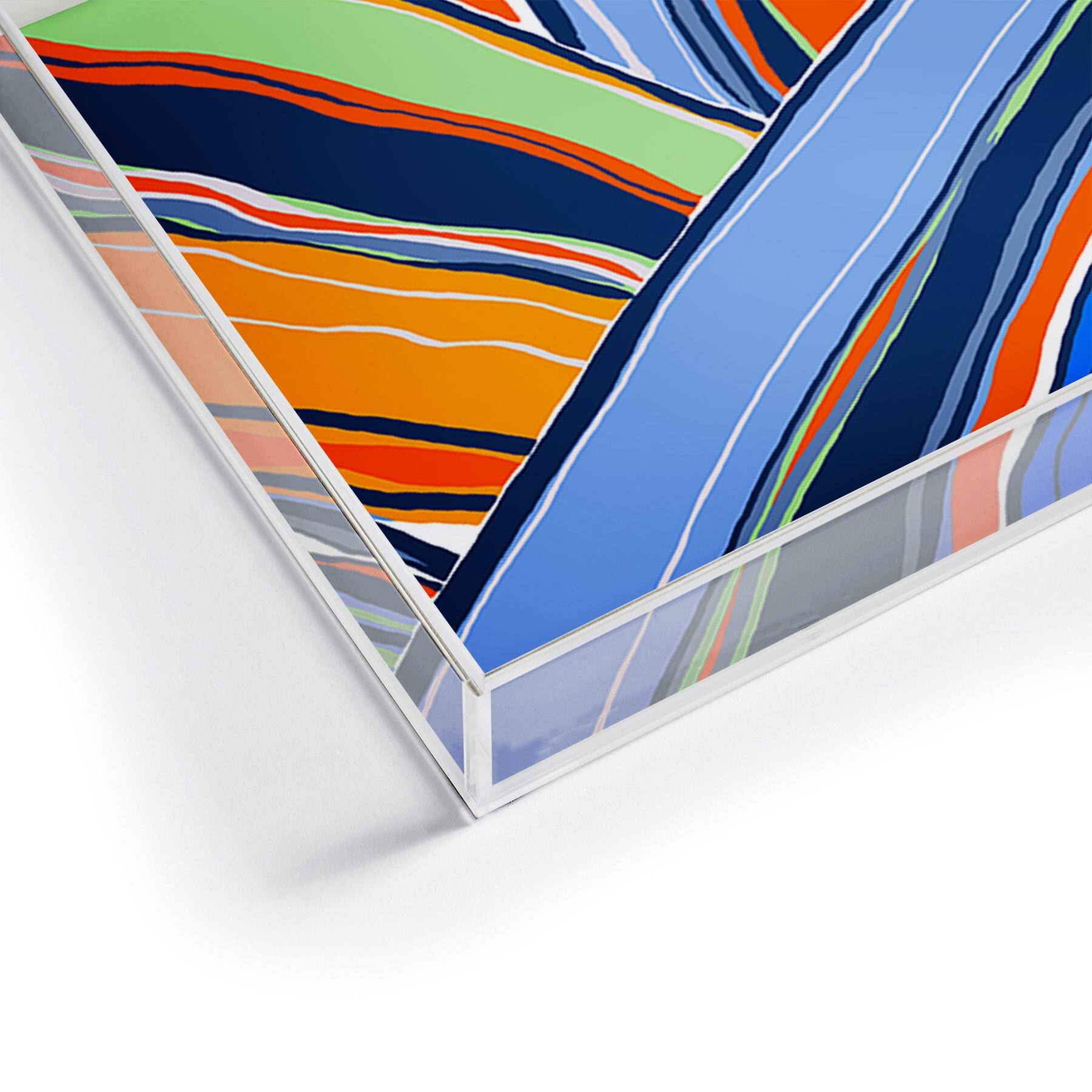 DorisciciArt autumn stripes Acrylic Tray Bed Bath & Beyond 39497636