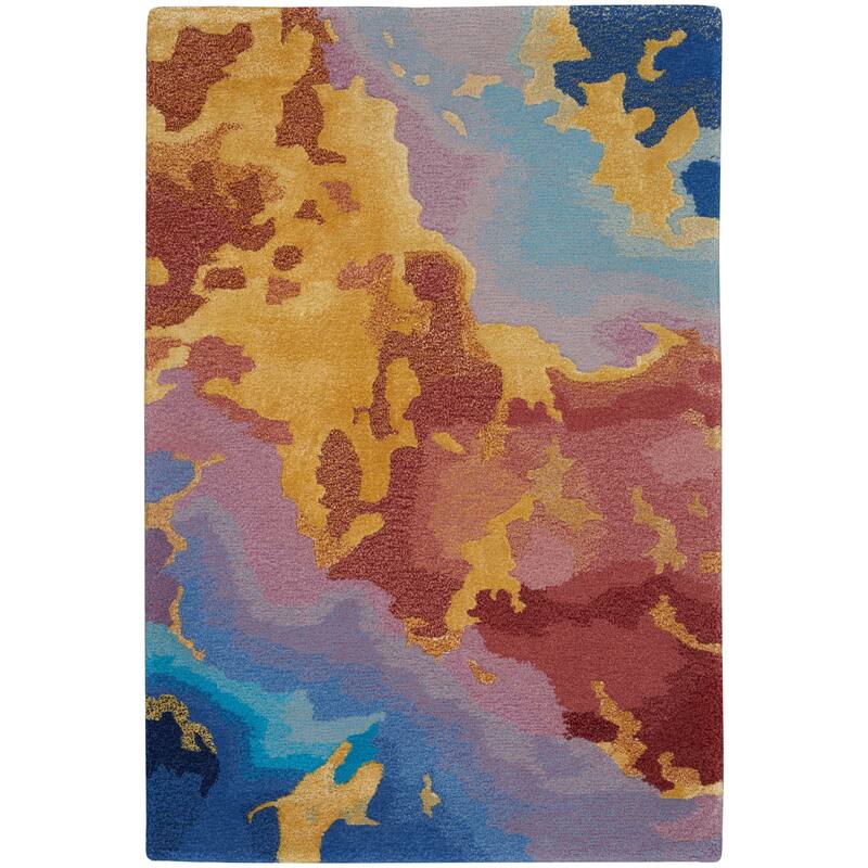 Nourison Prismatic Radiant Carved Modern Abstract Area Rug