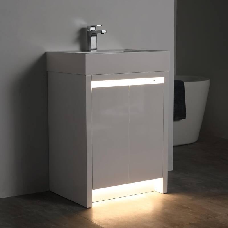 Blossom 48" All Wood Freestanding Bathroom Vanity with Acrylic Sink