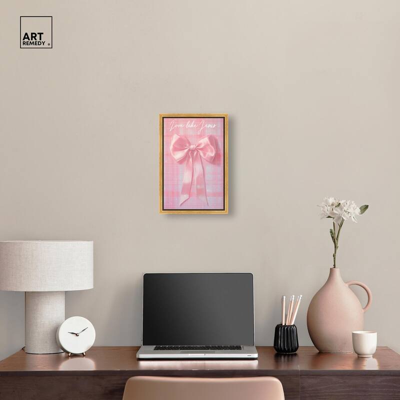 Love Like Jesus Bow Canvas by Art Remedy