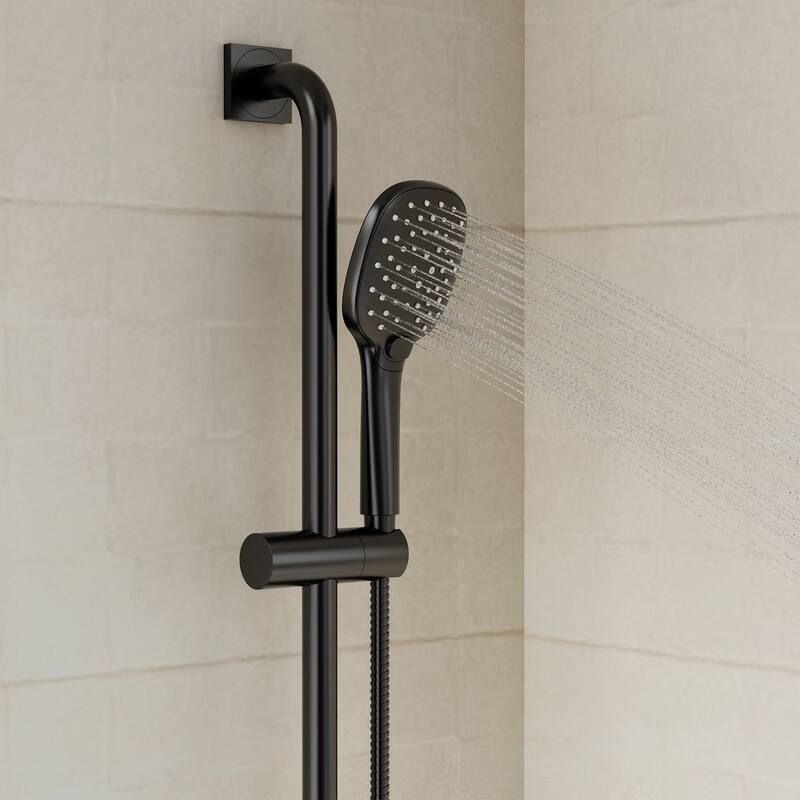 GRANDJOY 2-Spray Concealed Rain Shower System with Handheld, Wall-Mount Modern Design