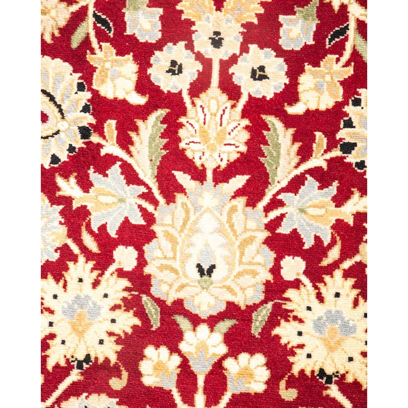 Overton Hand Knotted Wool Vintage Inspired Traditional Mogul Red Area Rug - 3 x 5