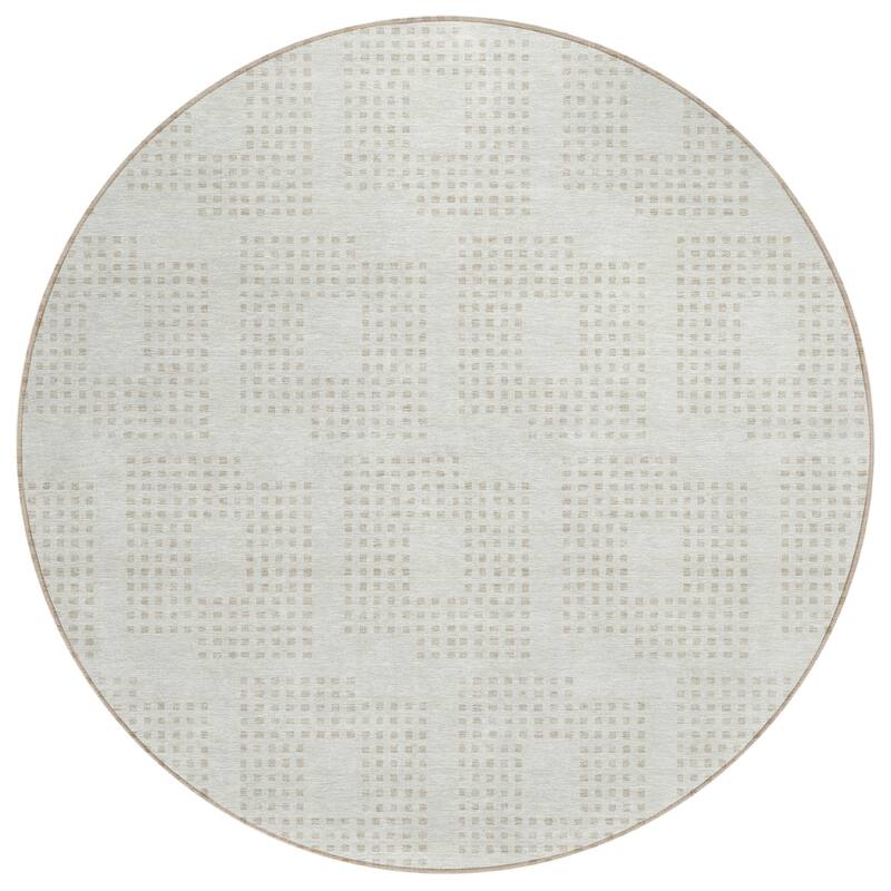 Machine Washable Indoor/ Outdoor Chantille Modern Houndstooth Rug