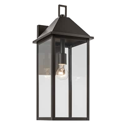 Prin 22 Inch 1 Light Outdoor Wall Light with Clear Glass in Olde Bronze