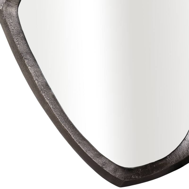 Metal Aluminum Wall Mirror Sculptural Modern Edge - 35" Bronze - 21.25" x 1" x 34.5"