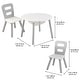 preview thumbnail 5 of 3, Wooden Round Table and 2 Chair Set for Kids, with Center Mesh Storage, Ages 3-6