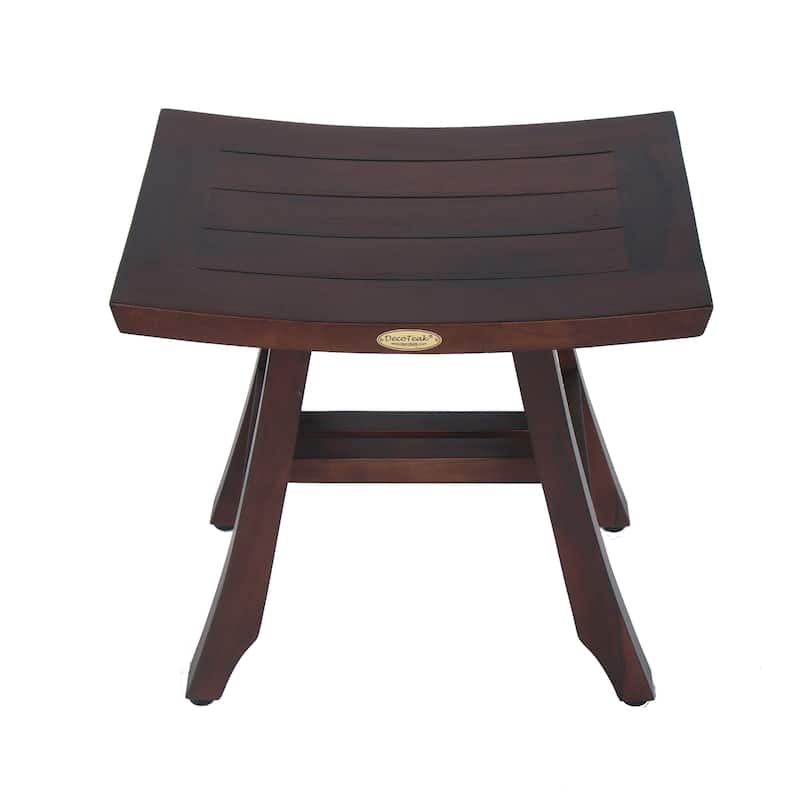 DecoTeak, 18" Bench, Shower Stool, Shower Seat, Shower Chair for Inside Shower, Teak Shower Bench, Small Bench, Shower Foot Rest