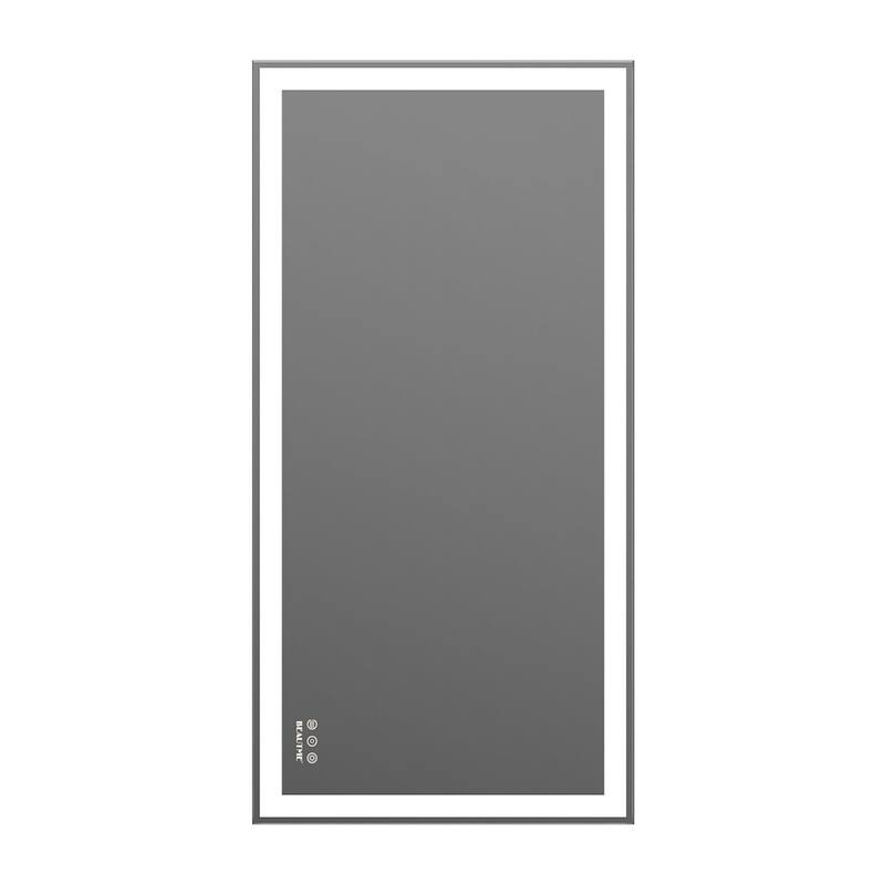 Rectangular Wall Mounted LED Bathroom Vanity Mirror with Anti-Fog - 48" x 24" in.
