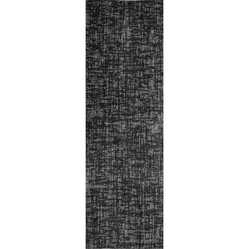Machine Washable Frances Rug - 2'6" x 8'0" - Grey/Black