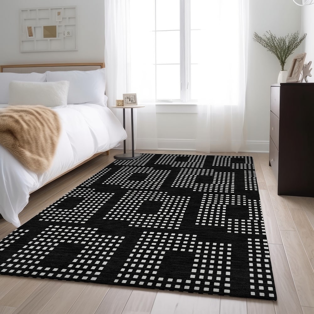 Premium Washable Super Soft Modern Houndstooth Mayfield Rug