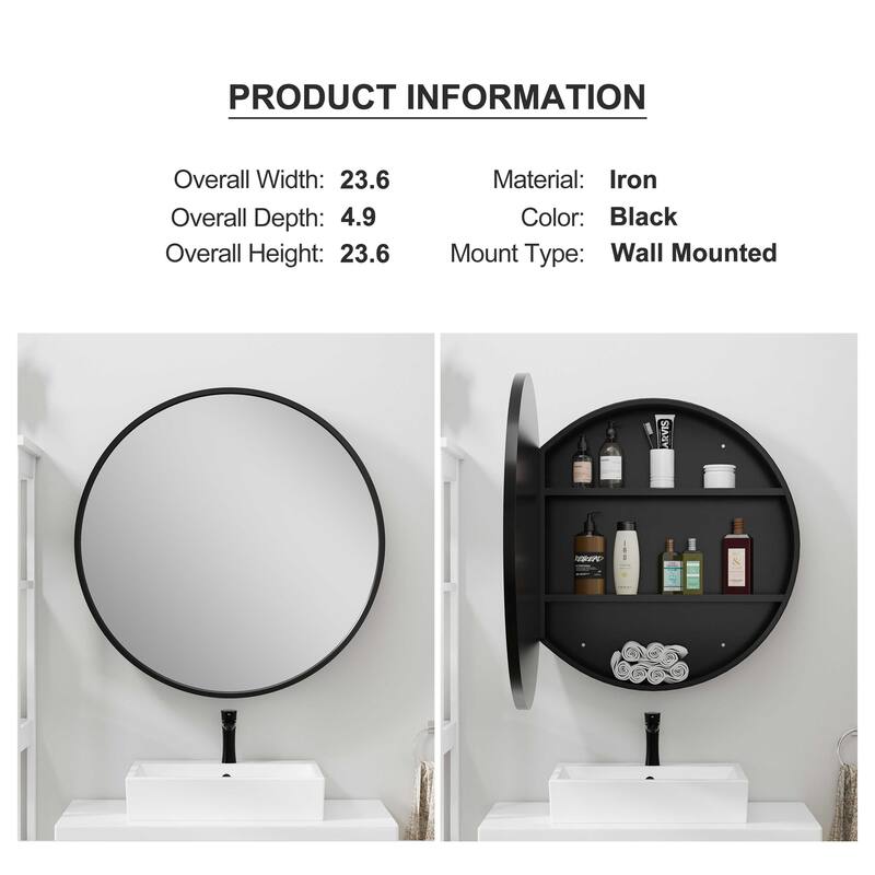 Surface Mount Medicine Cabinet with Mirror