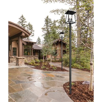 Rainer 5 Light Outdoor Post Mounted Fixture in Black