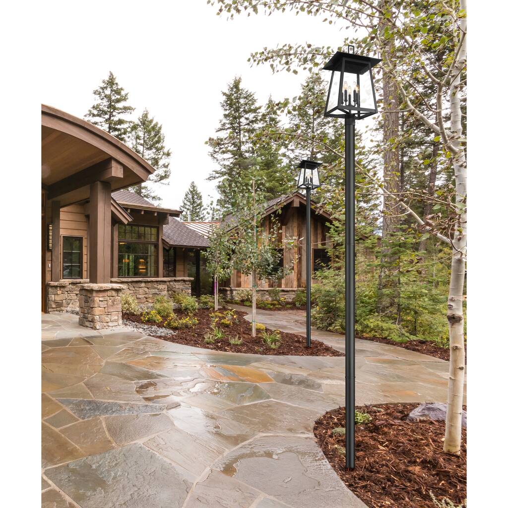 Rainer 5 Light Outdoor Post Mounted Fixture in Black