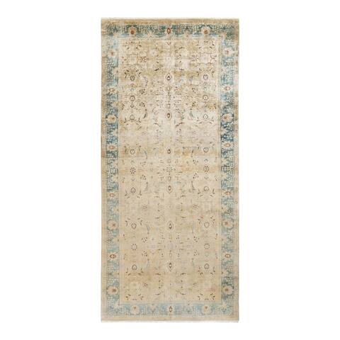 Eclectic, One-of-a-Kind Hand-Knotted Runner - Ivory, 5' 10" x 13' 10" - 5' 10" x 13' 10"