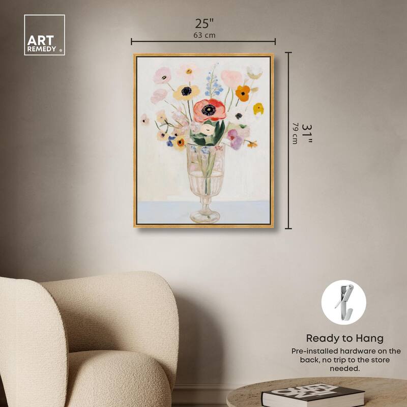 Gentle Bouquet Canvas by Art Remedy