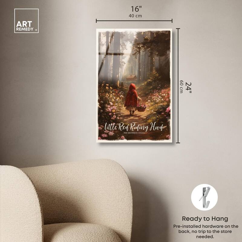 Classic Red Riding Hood Acrylic by Art Remedy, Ready to Hang